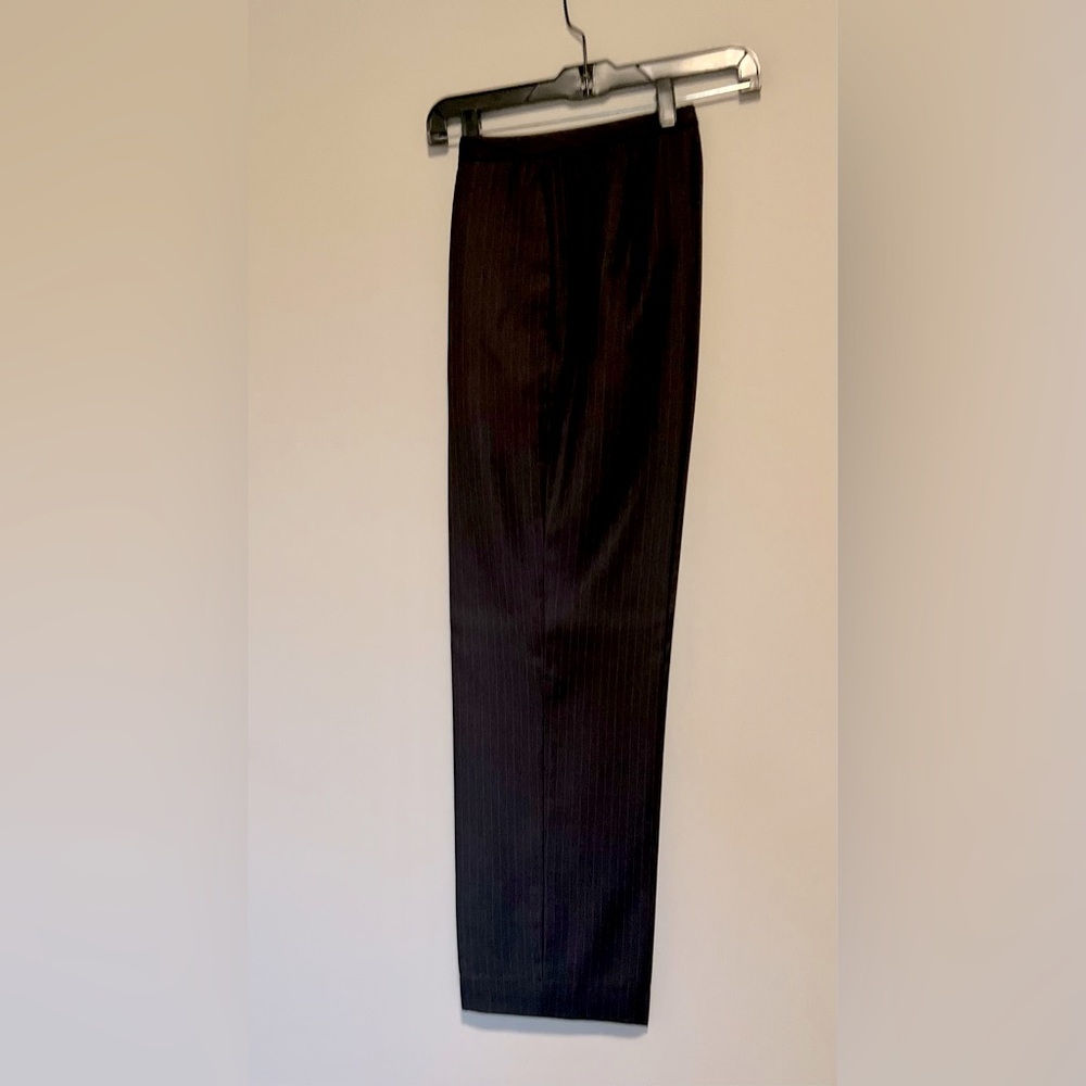 Calvin Klein grey pant with grey and blue pinstripes, Size 2.